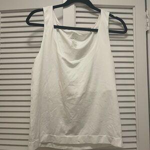 White Thick Tank with Built in Bra